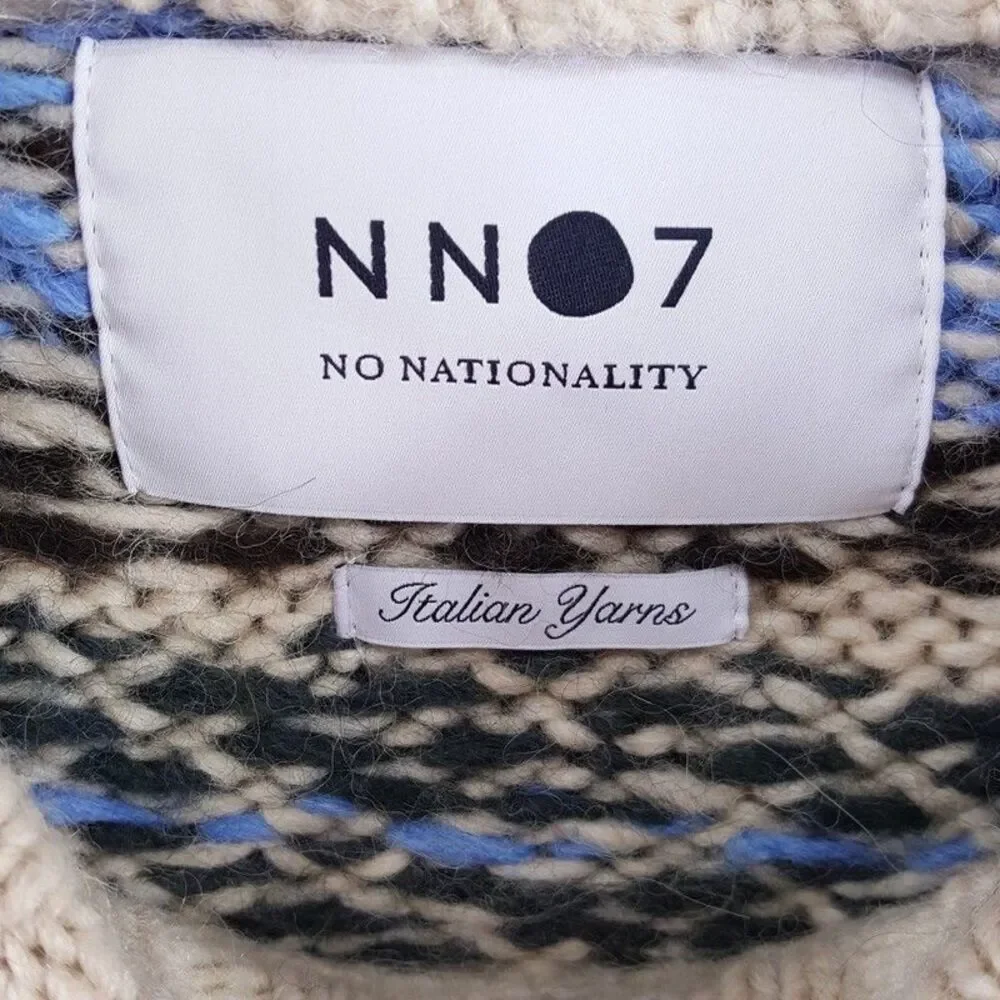 NN07 Sweater Mens Medium Cream Pullover Crew Fair Ilse Wool Alpaca STEIN $370